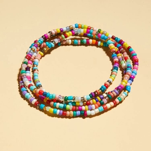 Sexy Wrap around colorful beaded stretchy anklet bracelet necklace Waist Beads - Picture 2 of 2